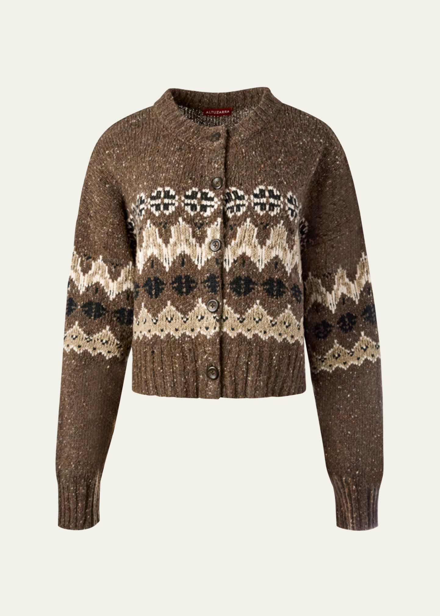 Altuzarra Cammie Fair Isle Crop Cardigan | Bergdorf Goodman