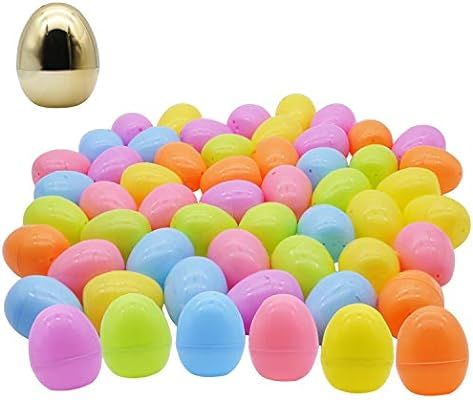 60 Pieces 59 2 ⅜" Pastel Easter Eggs + 1 Golden Egg for Filling Specific Treats, Easter Theme P... | Amazon (US)