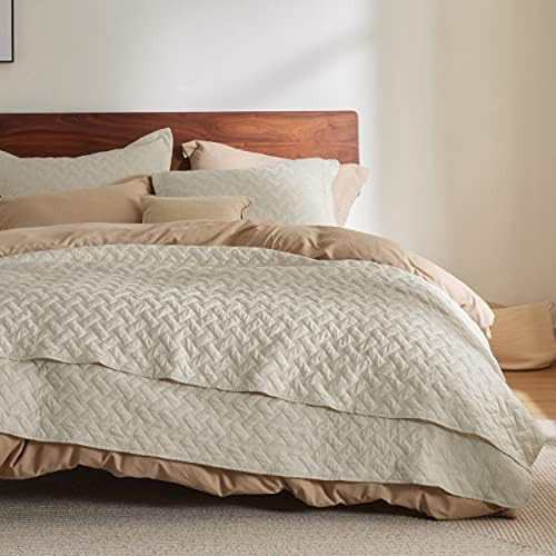 BEDSURE King Quilt Bedding Set - Tan Bedspreads King- Soft Bed Summer Quilt Lightweight Comforter... | Amazon (US)