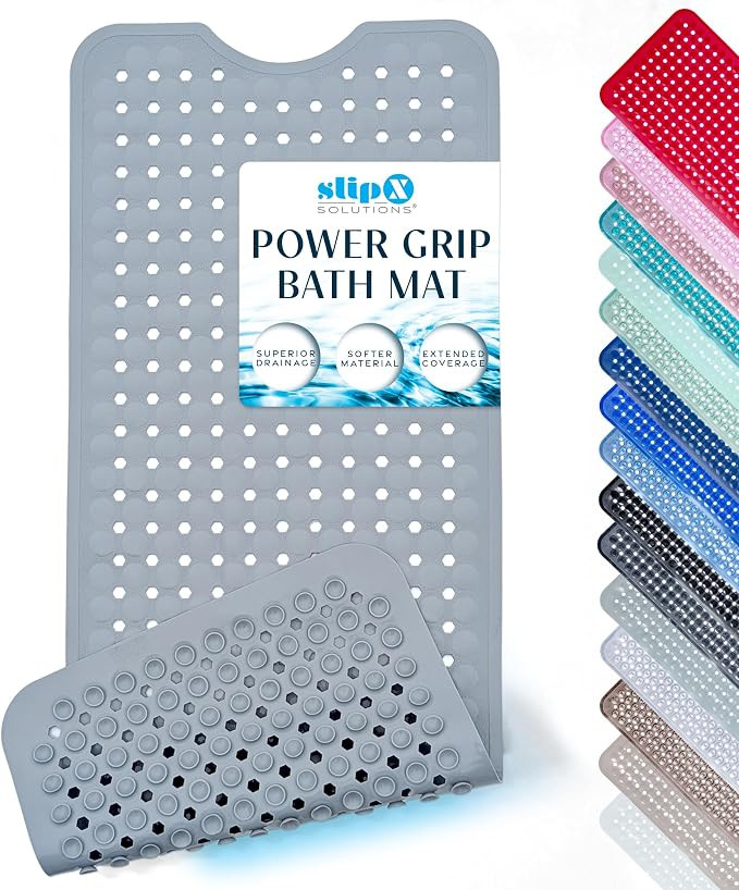 SlipX Solutions Power Grip Bathtub Safety Mat | Precision Grip Technology for Longer, Stronger, &... | Amazon (US)