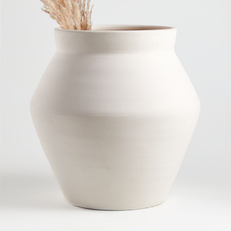 White Wabi Floor Vase + Reviews | Crate and Barrel | Crate & Barrel