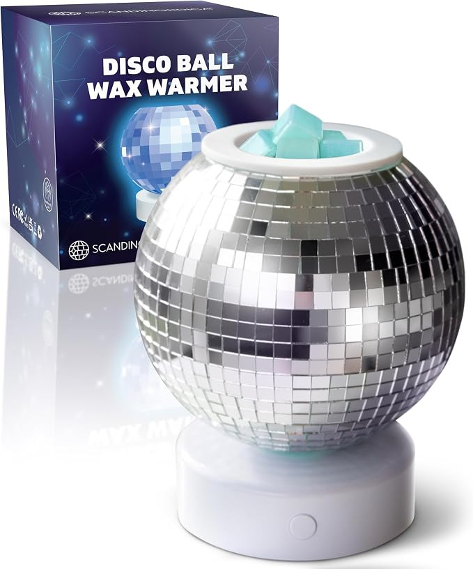 SCANDINORDICA Disco Ball Wax Warmer Rotating with Colors Changing Night Light, Cute Scent Oil Can... | Amazon (US)