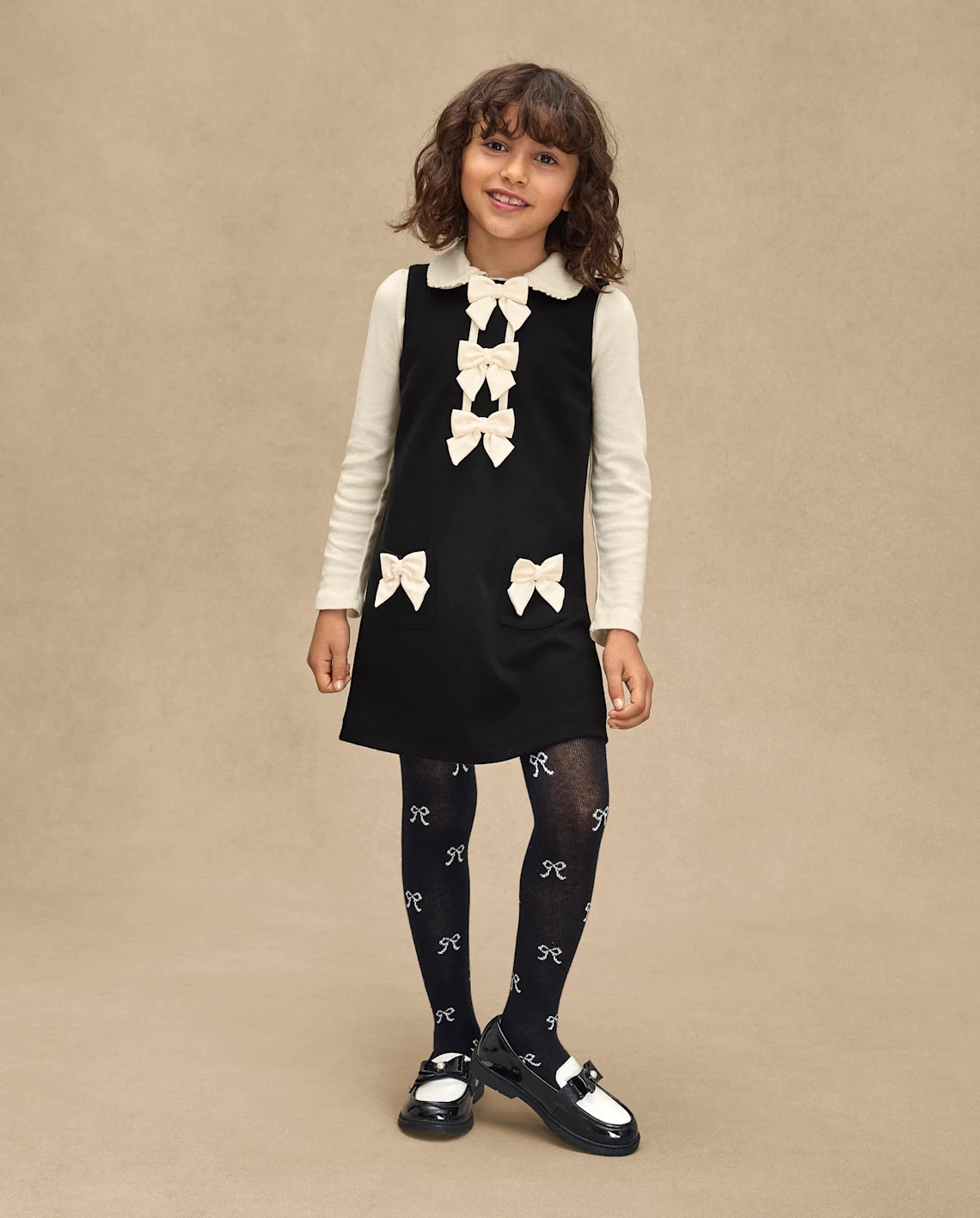 Girls Sleeveless Bow Ponte Shift Dress - Petit Paris - BLACK | Gymboree | Gymboree