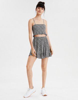 AE Leopard Print Smocked Cami | American Eagle Outfitters (US & CA)