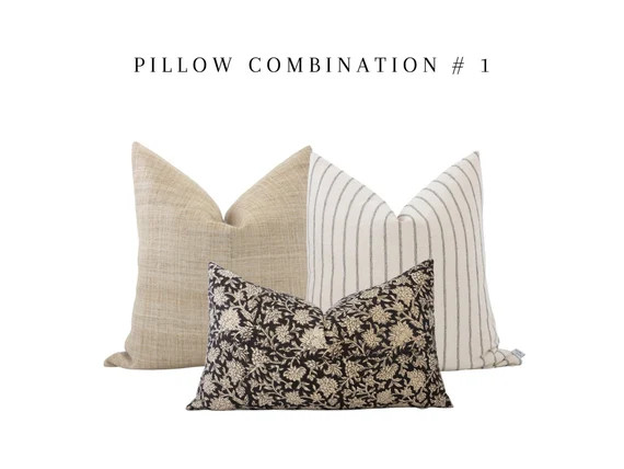 Pillow Combination  1  Neutral Pillow Cover Combo 22x22 | Etsy | Etsy (US)
