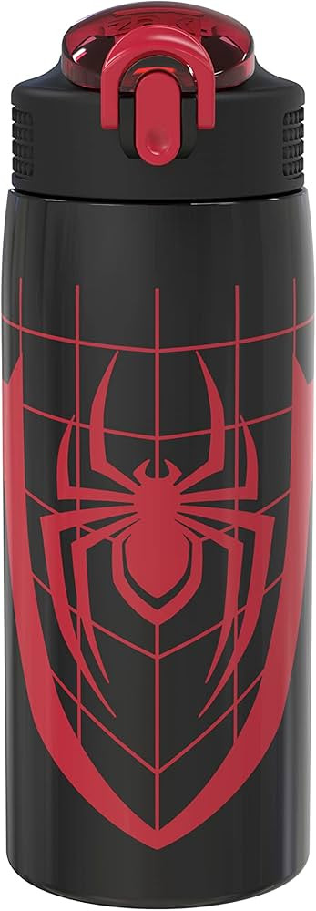 Zak Designs Marvel Spider-Man Water Bottle for Travel and At Home, 19 oz Vacuum Insulated Stainle... | Amazon (US)
