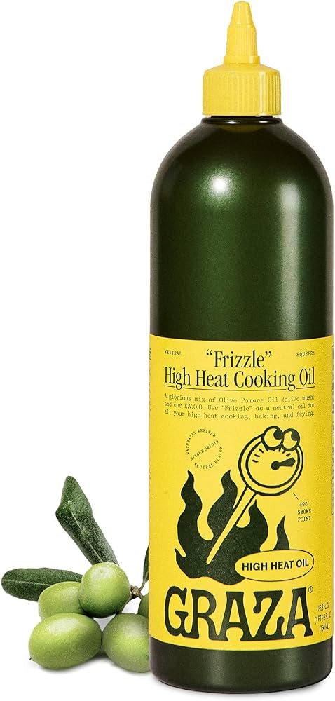 Graza Frizzle High Heat Cooking Oil - High Polyphenol Cooking Oil with a Neutral Flavor in a Sque... | Amazon (US)