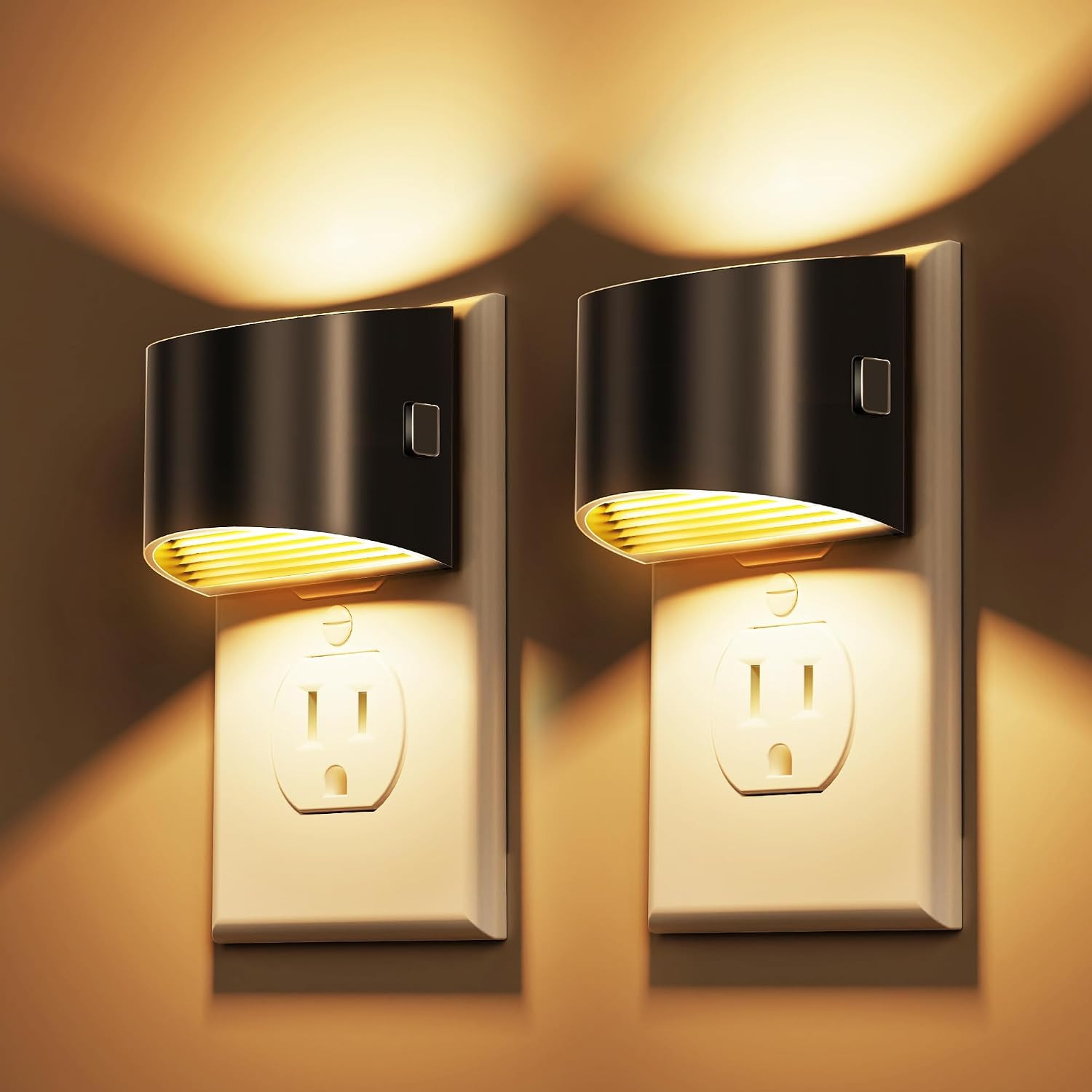 L LOHAS LED Night Lights Plug into Wall 2 Pack, Dusk to Dawn Nightlight | Amazon (US)