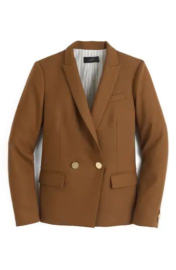 Petite Women's J.crew Dover Italian Wool Blazer, Size 00P - Brown | Nordstrom