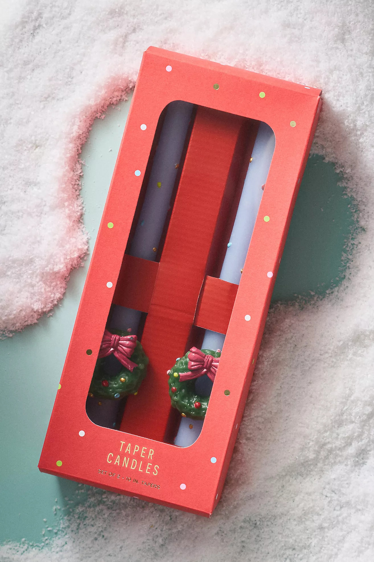 Festive Icon Taper Candles, Set of 2 | Anthropologie (US)