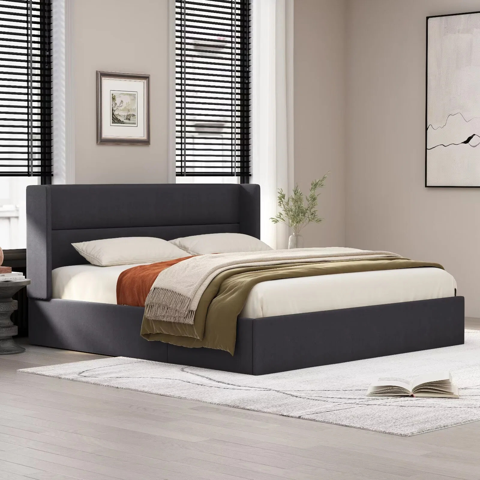 Latitude Run® Gaillarde Hydraulic Lift Up Storage Upholstered Platform Bed | Wayfair | Wayfair North America