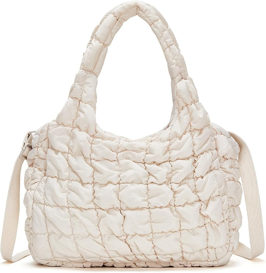 Quilted Tote Bag for Women Puffer Tote Bag Quilted Handbag Shoulder Bag Quilted Trendy Design Cro... | Amazon (US)
