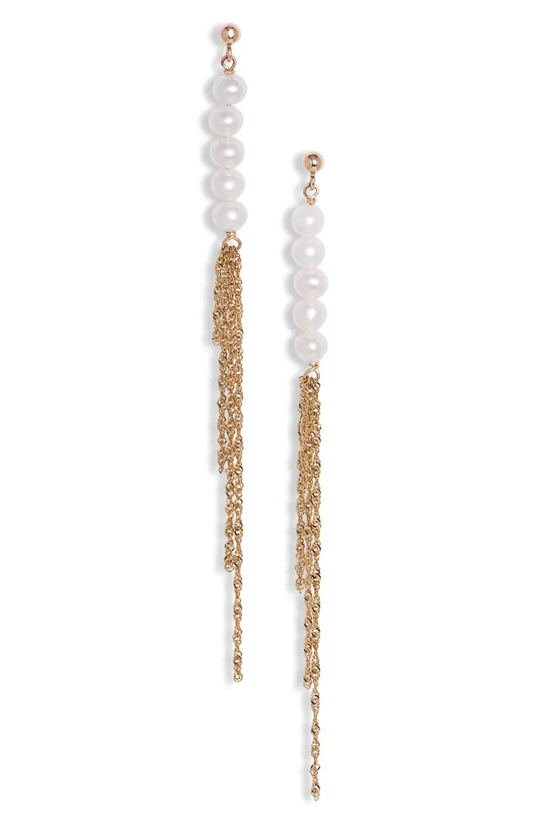 Poppy Finch Cultured Pearl Tassel Drop Earrings | Nordstrom | Nordstrom