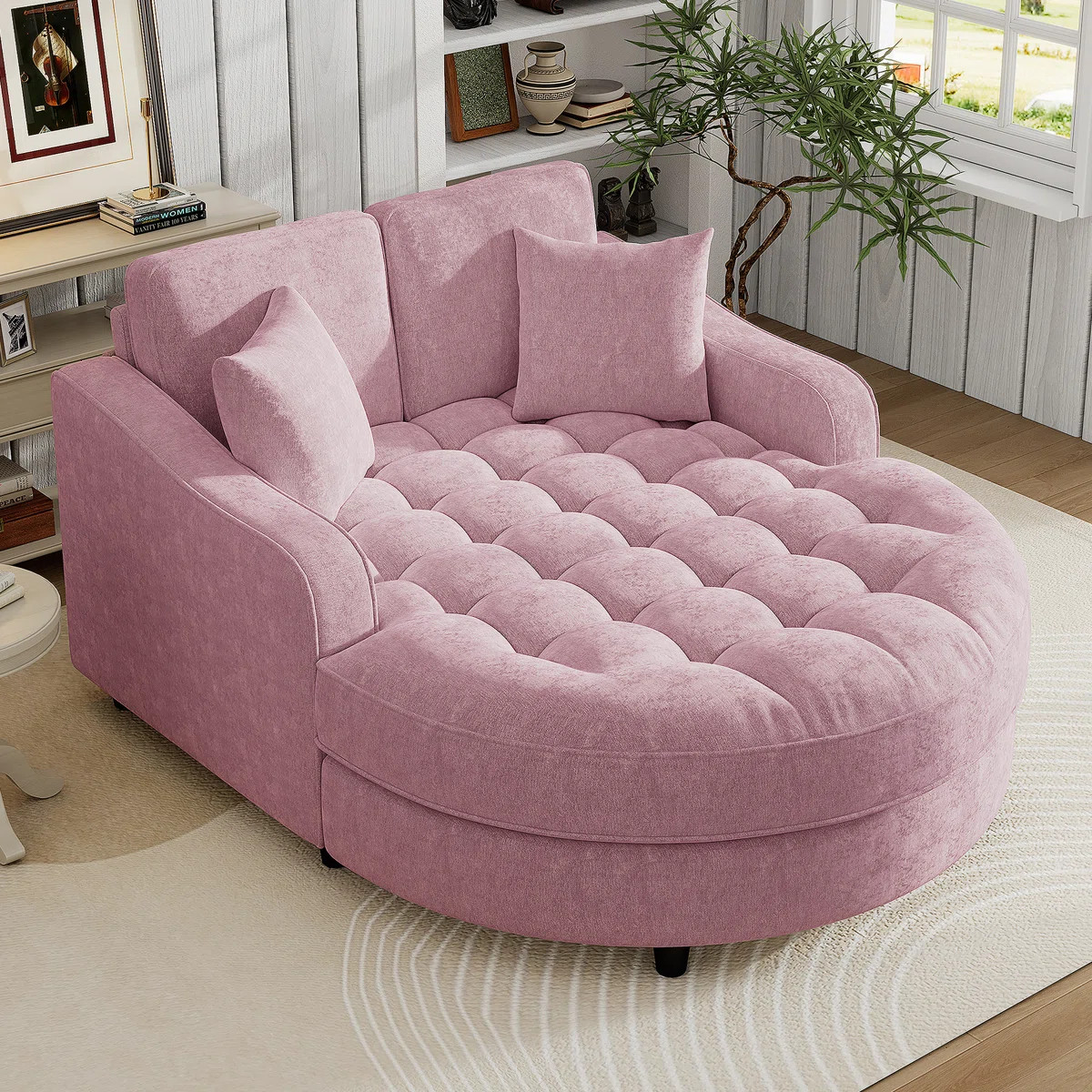 Luxurious Chenille Chaise Lounge Sofa Bed For Ultimate Relaxation | Wayfair North America