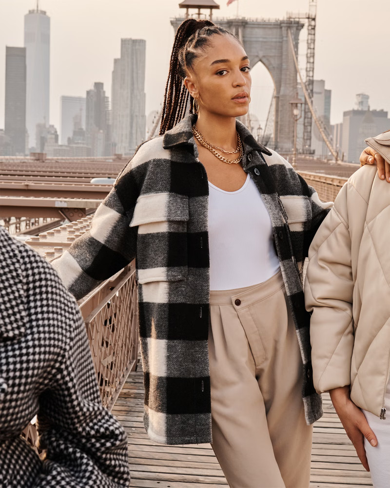 Oversized Cozy Shirt Jacket | Abercrombie & Fitch (US)