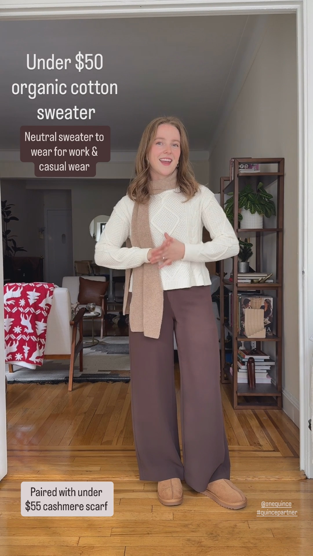 Cozy winter neutrals outfit from @onequince. Free shipping & returns
Xs organic cotton sweater
Cashmere scarf 
#quincepartner

#LTKFindsUnder50 #LTKSeasonal