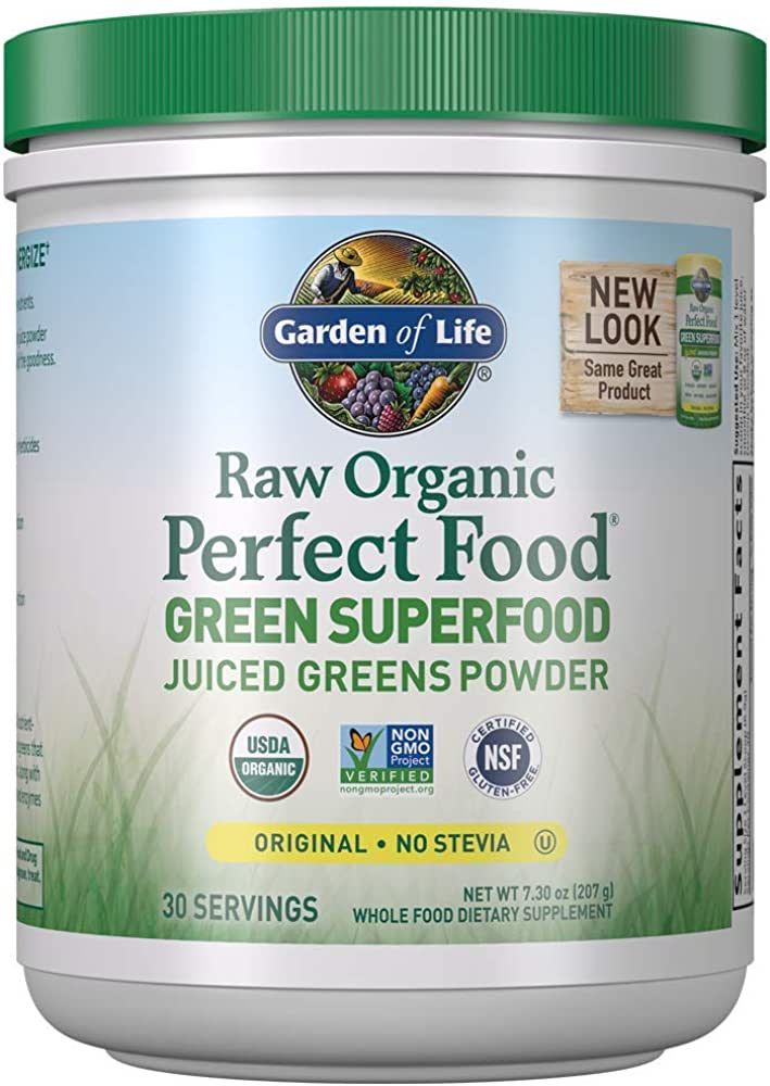 Garden of Life Raw Organic Perfect Food Green Superfood Juiced Greens Powder - Original Stevia-Fr... | Amazon (US)