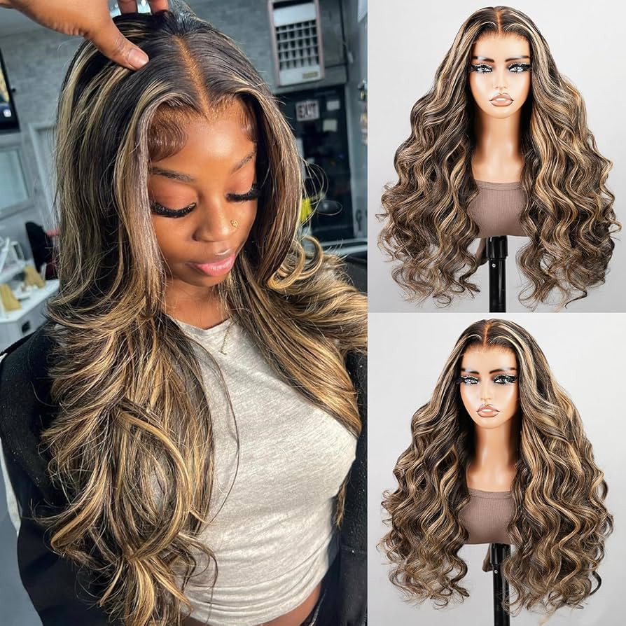 Highlight Ombre Wear and Go Glueless Wig Pre Cut 6x5 HD Closure Balayage Wigs Human Hair 12A 220%... | Amazon (US)