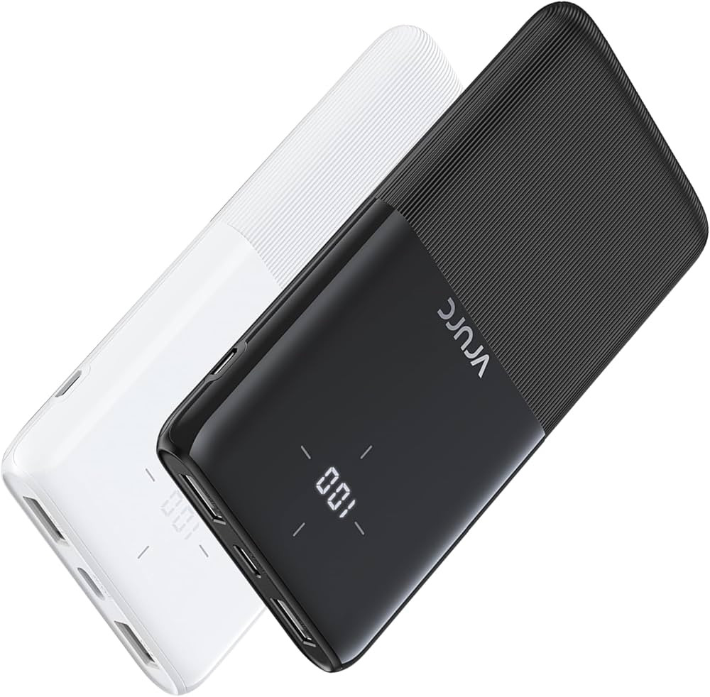 VRURC Portable Charger 2-Pack, 3A USB C Fast Charging Power Bank LED Display, Slim Battery Pack f... | Amazon (US)