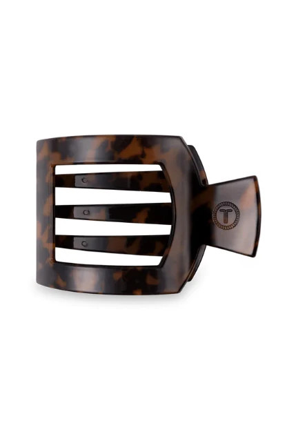 Teleties Flat Square Hair Clip - Large Tortoise | Aqua B Boutique