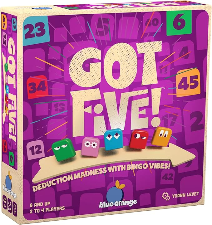 blue orange Got Five! Number Puzzle Strategy Game | Hidden Numbers Logic and Deduction Game | for... | Amazon (US)