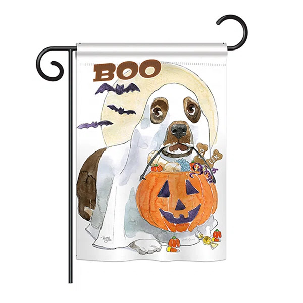 Hayasdan Halloween Boo Doggie Fall 2-Sided Polyester 1 x 1.5 ft Garden Flag | Wayfair North America