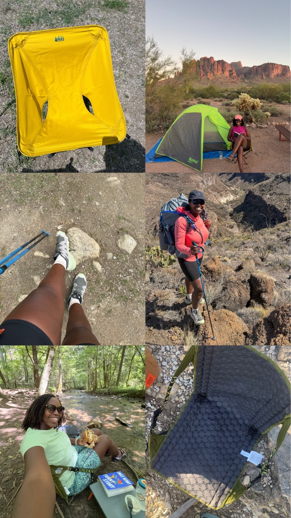 Hiking and camping gear, camping chair, trekking poles, Salomon trail runners

#LTKActive #LTKSaleAlert #LTKTravel