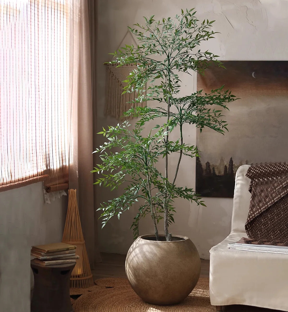 Minimalist Lifelike Artificial Green Tree in Round Pot | Wayfair North America