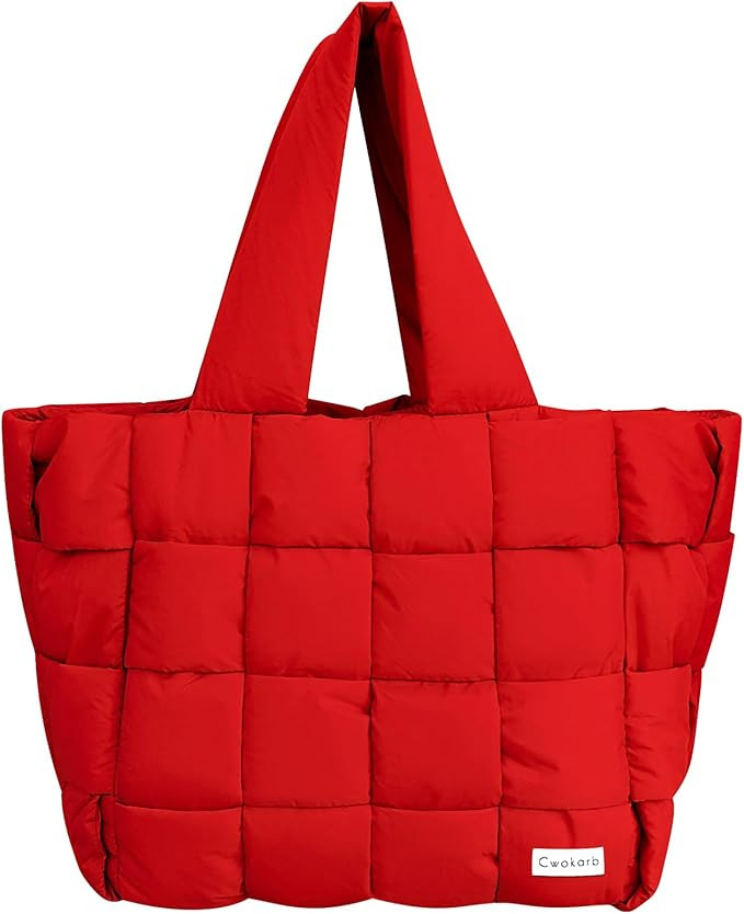 Puffer Tote Bag Quilted Tote Bags for Women Lightweight Down Handbag Large Puffy Tote Bag,Purse f... | Amazon (US)