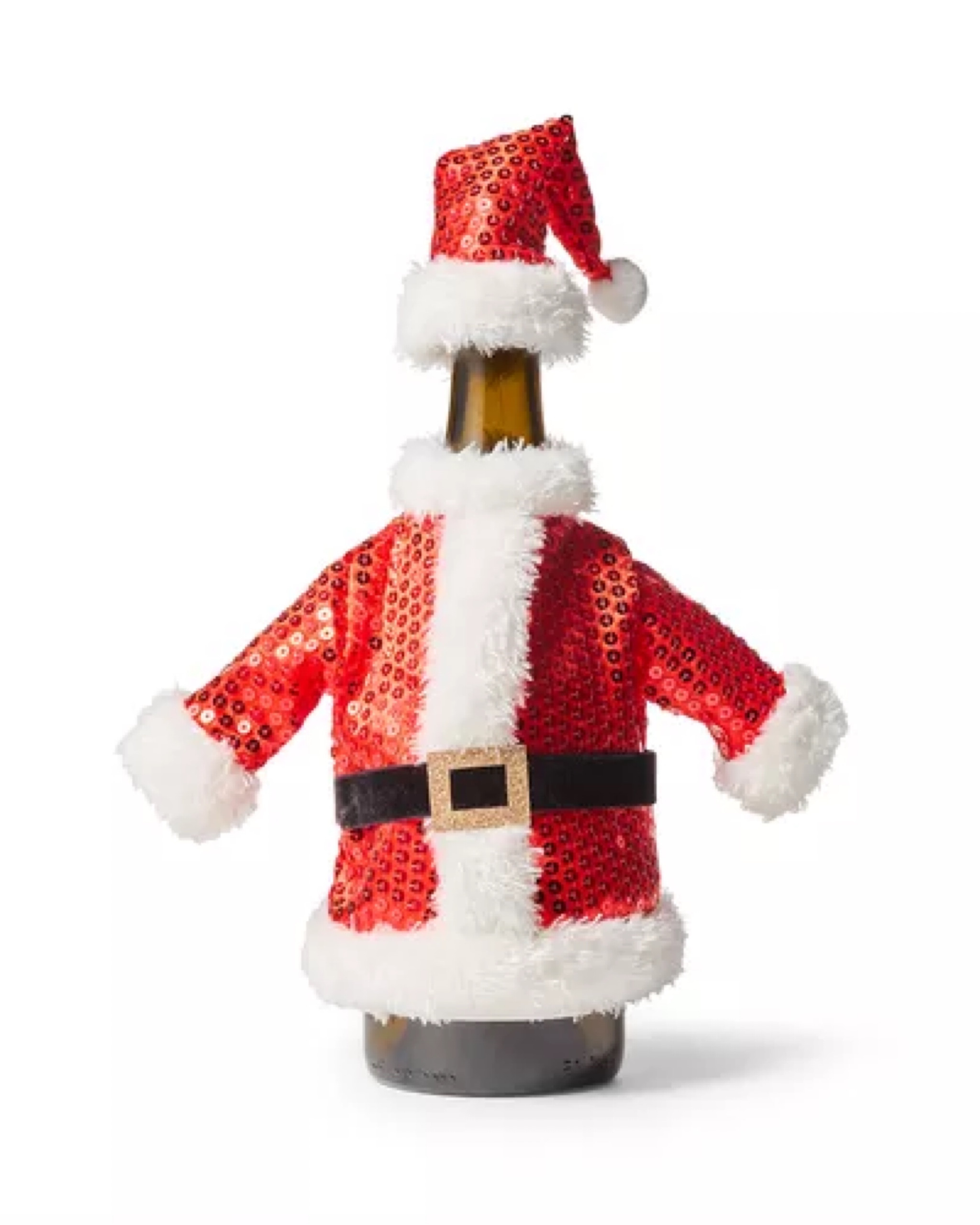 Festive Santa bottle coat. Made of polyester. 
Use it for gifts and your home’s holiday decor. 
Sale $3.99
Was $14.95
#AfterChristmasSale 

#ltkrealboringhousewife





#LTKParties #LTKSaleAlert #LTKSeasonal