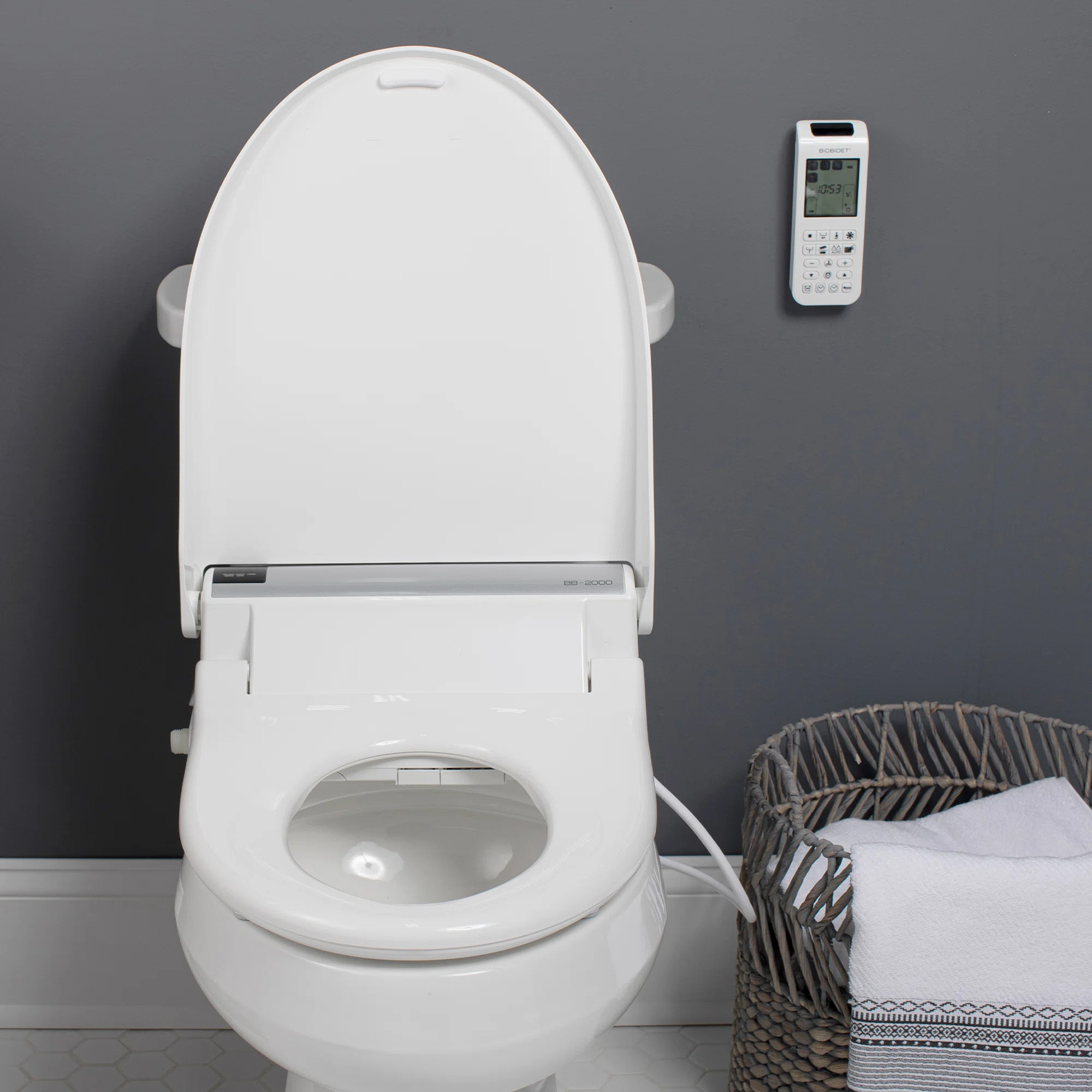 BB2000 Bidet Toilet Seat, Heated Seat, Warm Air Dryer and Temperature Control + 6 Towels | Wayfair North America