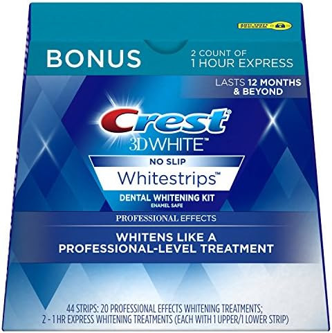Crest 3D Whitestrips, Professional Effects, Teeth Whitening Strip Kit, 44 Strips (22 Count Pack) | Amazon (US)