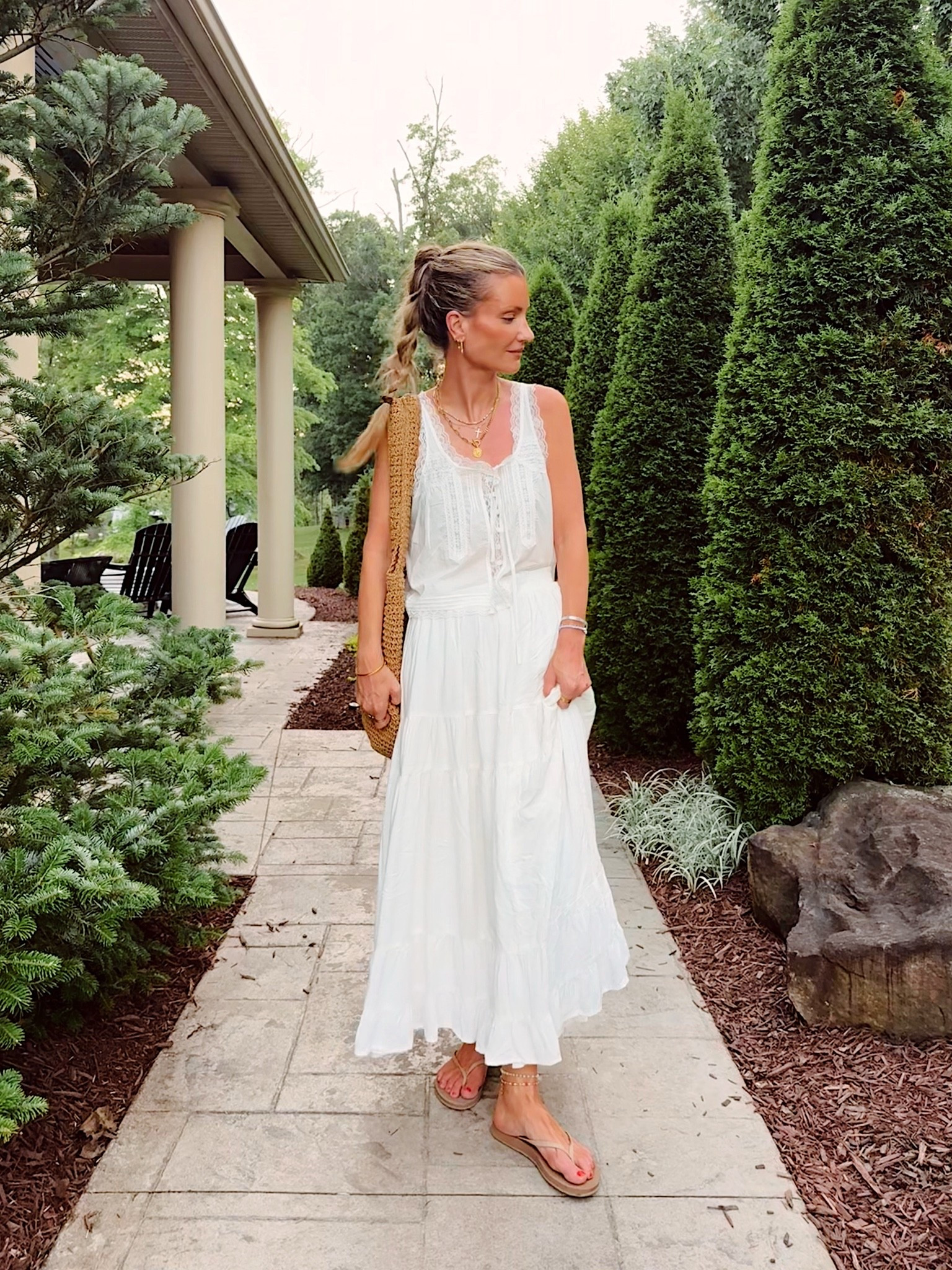 All white for dinner and concert date night with my boy 🥰

#LTKootd