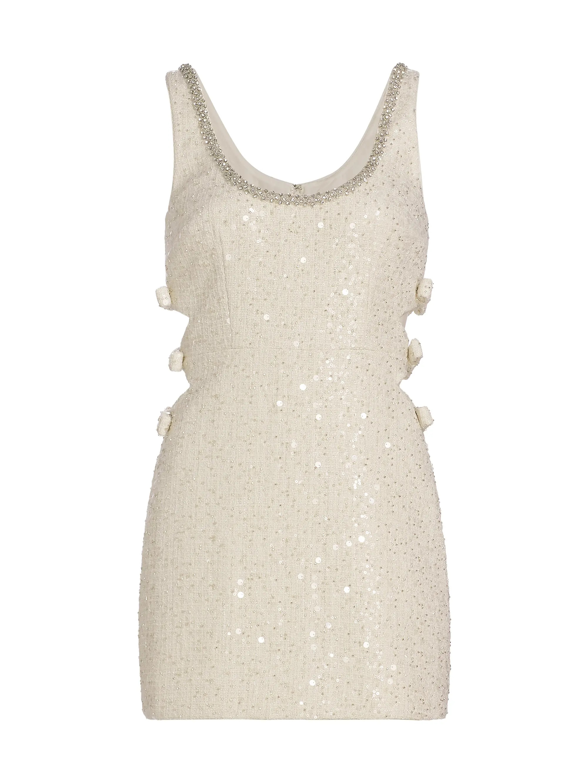 Bouclé Cut-Out Minidress | Saks Fifth Avenue