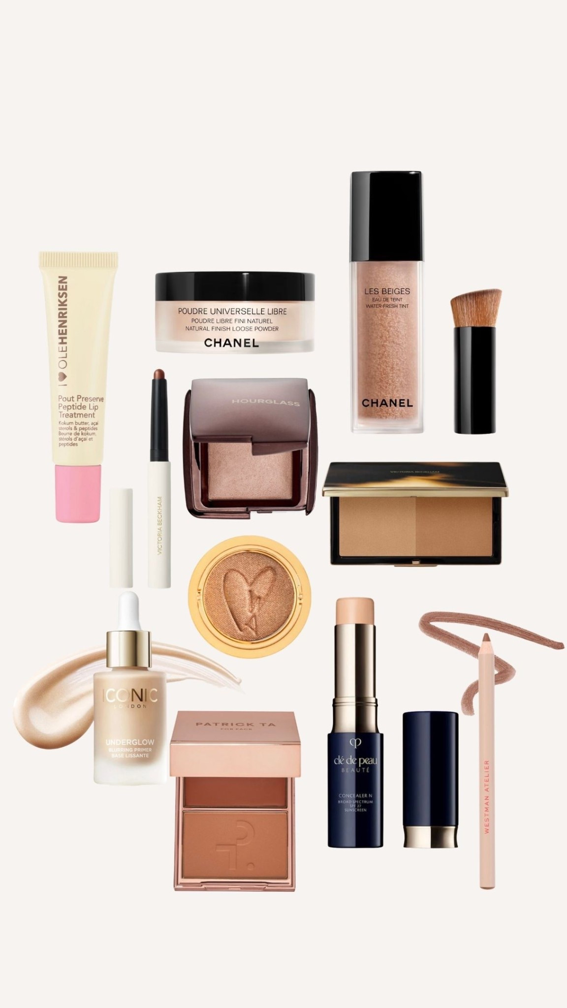 HOLY GRAIL PRODUCTS 

Skin tint: medium 
Powder: 30 
Highlight: luminous light 
Bronzer: 02 
Contour: marble 
Lipliner: biscuit 
Gloss: vanilla Bon Bon 
Blush: she’s so la 
Concealer: 4 

#LTKSaleAlert #LTKmorningroutine #LTKBeauty