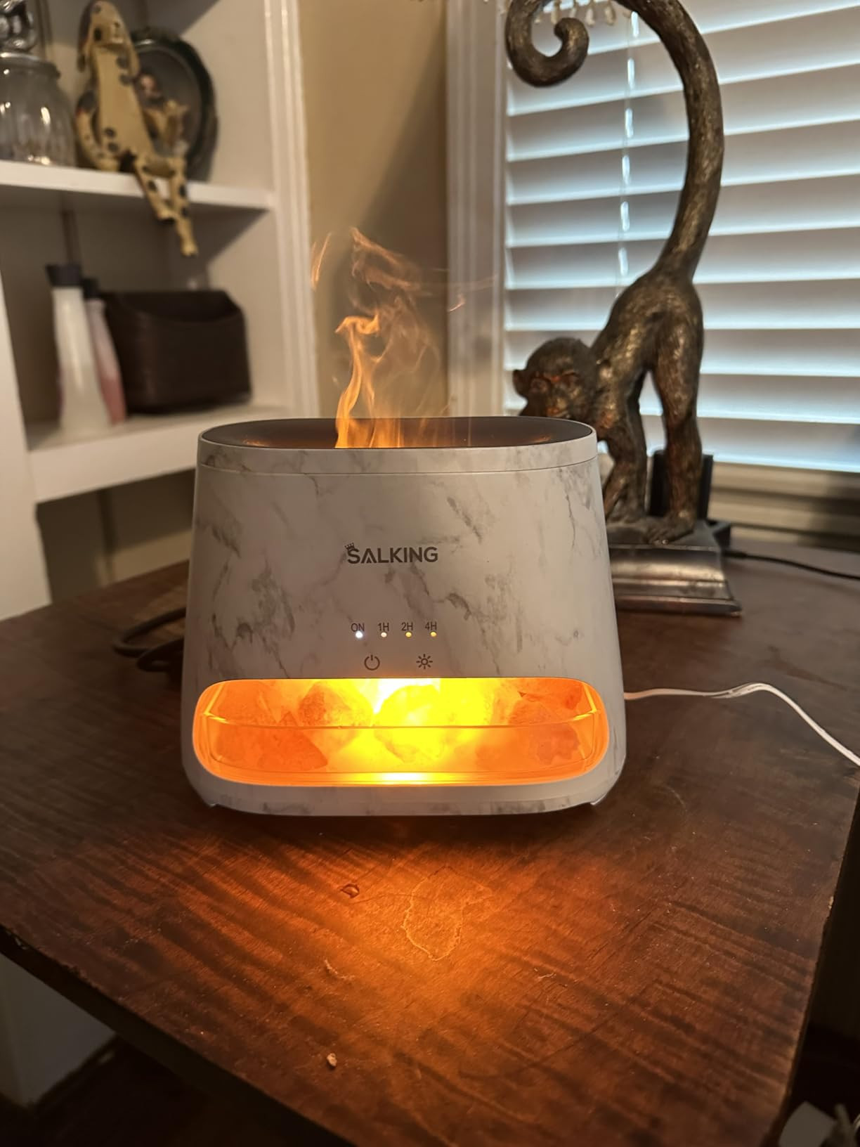 SALKING 2-in-1 Ultrasonic Essential Oil Diffuser & Himalayan Salt Lamp, Aromatherapy Diffuser Coo... | Amazon (US)