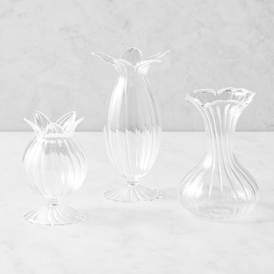 Clear Floral Glass Bud Vases, Set of 3 | Williams-Sonoma