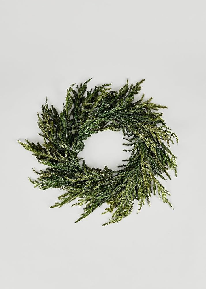 Afloral Real Touch Norfolk Pine Wreath - 24" | Amazon (US)