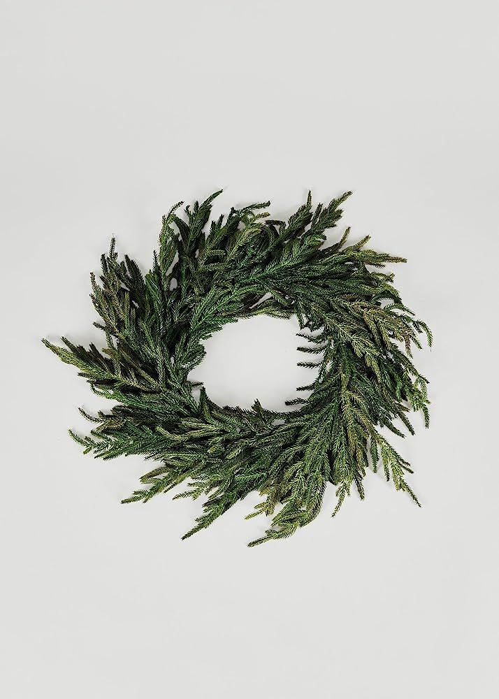 Afloral Real Touch Norfolk Pine Wreath - 24" | Amazon (US)