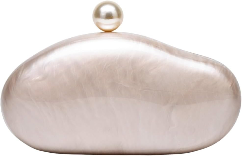 UMREN Seashell Chain Shoulder Bag for Women Acrylic Evening Clutch Bag Glitter Marble Purse Handb... | Amazon (US)