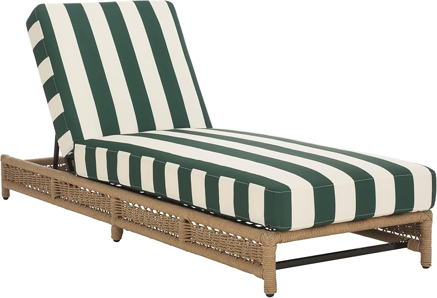 SAFAVIEH Outdoor Patio Furniture Collection - Callan Heather Tan Rope Chaise Lounge Chair, Hunter... | Amazon (US)