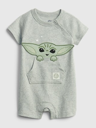 babyGap &#124 StarWars&#153 Baby Yoda Shorty One-Piece | Gap (US)