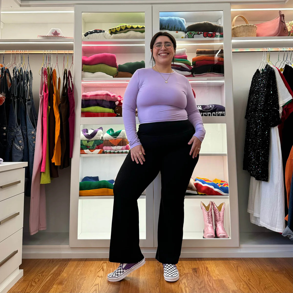 Flared Pants - Black | Shiny by Nature