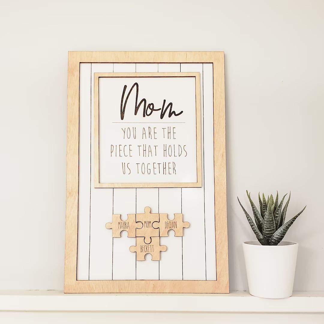 Mother's Day Puzzle Sign, Gift for Mom, Mother's Day Gift | Etsy (US)