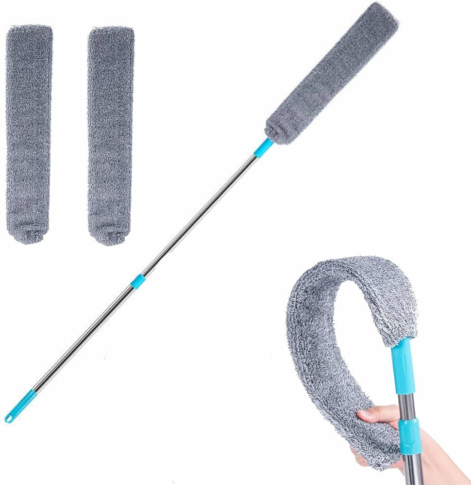 Retractable Gap Dust Cleaner Under Appliance Microfiber Duster Dust Brush with Extension Pole (36... | Amazon (US)