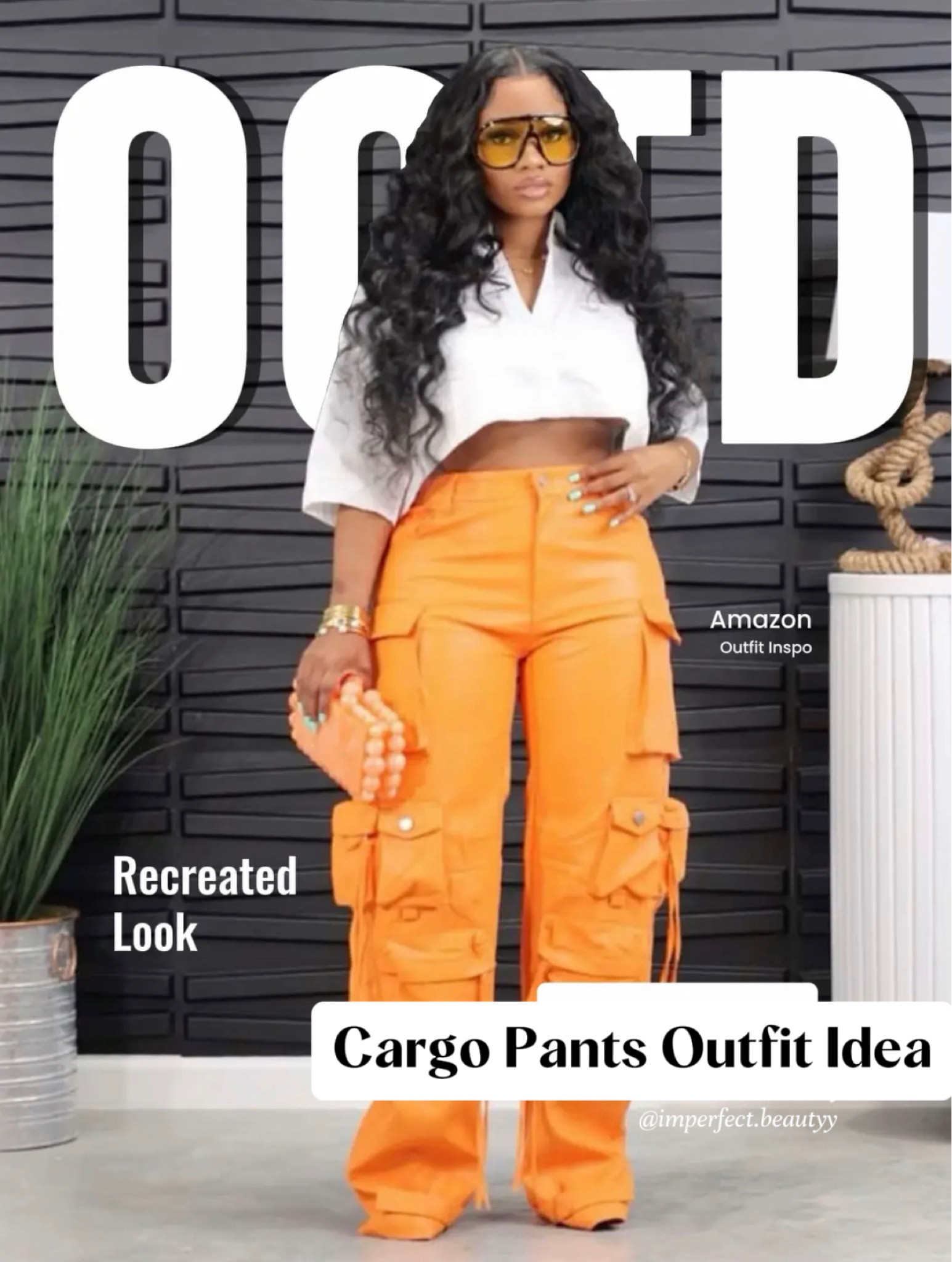 Cargo Pants Recreated Fit Inspo

Summer ootd, date night outfit, button up crop top, white collared tops, orange pants, white wrap sandals, acrylic purse, orange clutch, cult Gaia bag, wavy wig, aviator sunglasses, orange and black glasses, gold jewelry, Amazon Outfits, travel outfits, vacation outfits

#LTKShoeCrush #LTKItBag #LTKStyleTip