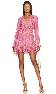 HEMANT AND NANDITA Fiora Short Dress in Pink from Revolve.com | Revolve Clothing (Global)