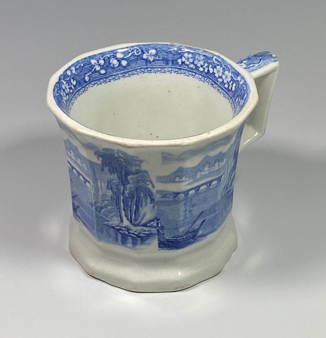 Blue Staffordshire Transferware Mug, Long Bridge, Boats C1860 - Etsy | Etsy (US)