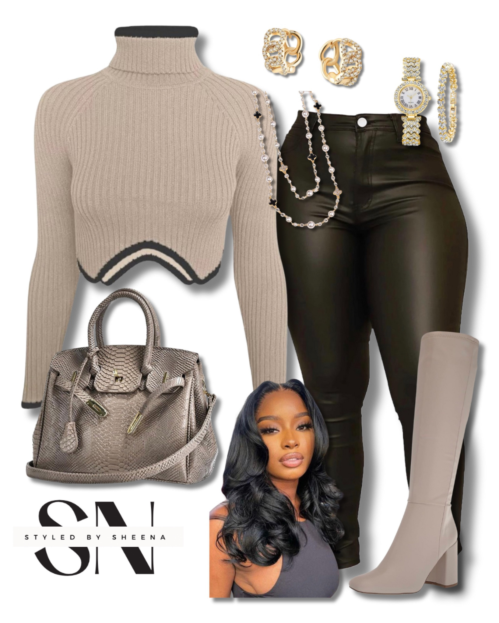 Classy Winter Outfit Inspo



winter ootd, winter outfits, boots, cropped sweater, birkin bag, knee high boots, brunch outfit, gold jewelry, leather pants, neutral outfit

#LTKitbag #LTKshoecrush #LTKstyletip