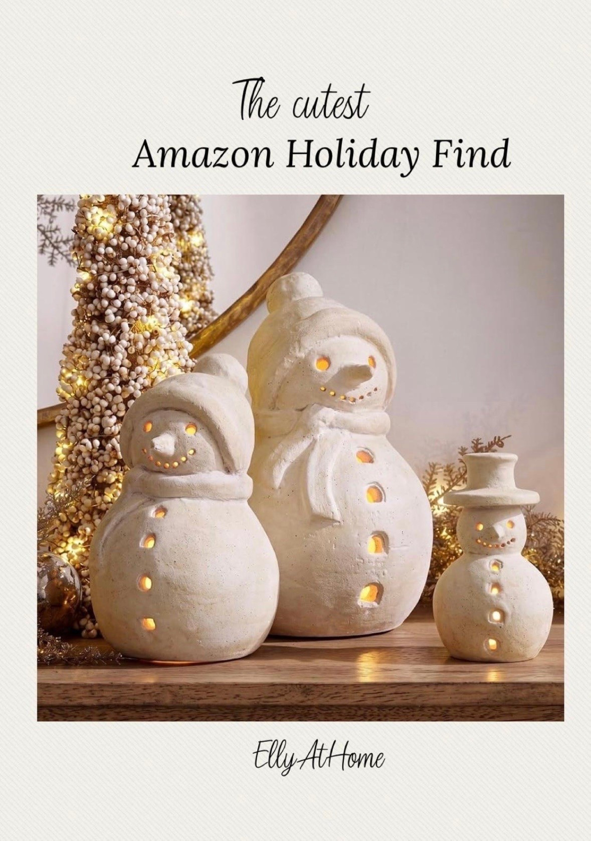 This trio of snowmen are so cute! I feel they will be a high sellout risk! Also shop coordinating Christmas trees! Christmas, holiday decor. Amazon home. Free shipping.